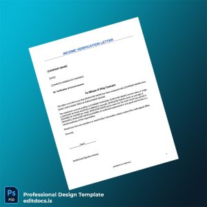 Editable Proof of Income Income Verification Letter Template (Word&PDF) Page Preview - EditDocs