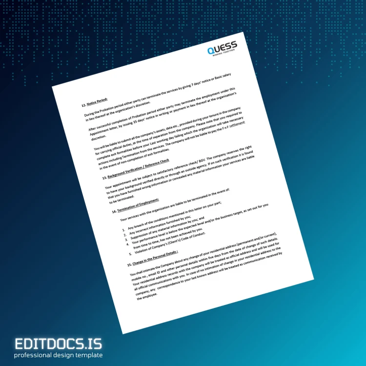 Editable Qatar QWEESS Salary Certificate Template in Word and PDF formats page 4 Page Preview - EditDocs