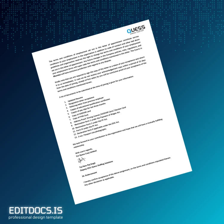 Editable Qatar QWEESS Salary Certificate Template in Word and PDF formats page 5 Page Preview - EditDocs