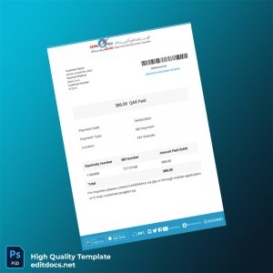 Qatar KAHRAMAA Editable Utility Bill Template in Word and PDF formats