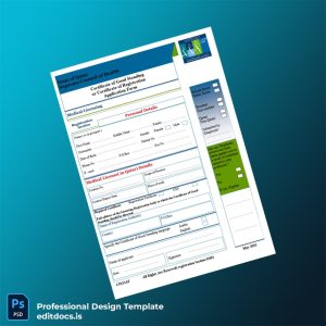 Editable Qatar Supreme Council of Health Certificate of Good Standing Application Form Template (Word&PDF) Page Preview - EditDocs
