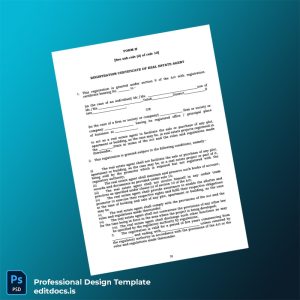 Editable Real Estate Regulatory Authority Registration Certificate Template (Word&PDF) Page Preview
