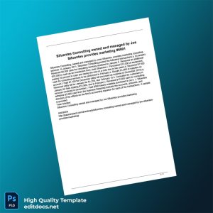 Sifuentes Consulting Editable Marketing Consulting Document Template in Word and PDF formats