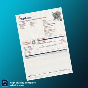 Slovakia Stredoslovensk Energetika A S Editable Utility Bill Template in Word and PDF formats
