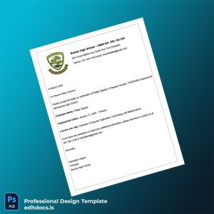 Editable South Africa Bonzai High School Employment Verification Letter Template (Word&PDF) Page Preview - EditDocs