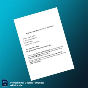 Editable South Africa Metro Bus Services Employment Verification Letter Template (Word&PDF) Page Preview - EditDocs