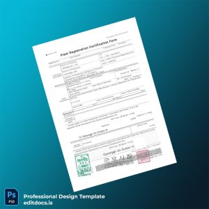 Editable South Korea Gyeonggi-do Gunpo-si Plant Registration Certificate Template (Word&PDF) Page Preview - EditDocs