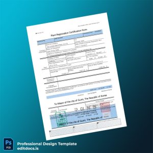 Editable South Korea Mayor of Gumi Plant Registration Certification Form Template (Word&PDF) Page Preview