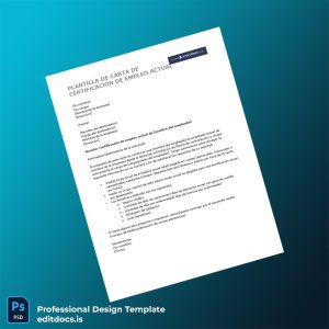 Editable Spain HR Department Employment Verification Letter Template (Word&PDF) Page Preview - EditDocs