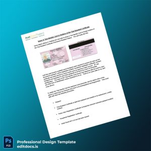 Editable Thailand Ministry of Interior Resident Certificate Template (Word&PDF) Page Preview - EditDocs