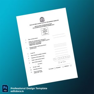 Editable Travancore-Cochin Council for Modern Medicine Registration Certificate Template (Word&PDF) Page Preview