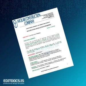 Editable Turkey Avcilar Construction Company Employment Verification Letter Template (Word&PDF) Page Preview - EditDocs