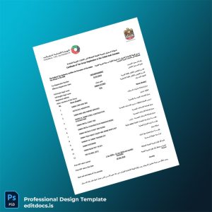 Editable UAE Federal Tax Authority VAT Registration Certificate Template (Word&PDF) Page Preview - EditDocs