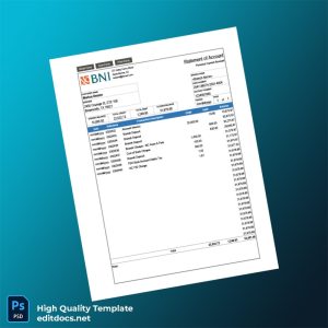 USA Bank Statement Template Template in Word and PDF formats