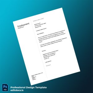 Editable USA Company Name Proof of Employment Letter Template (Word&PDF) Page Preview - EditDocs