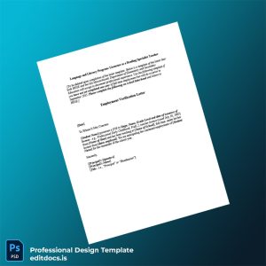 Editable USA Employment Verification Letter Template (Word&PDF) Page Preview - EditDocs