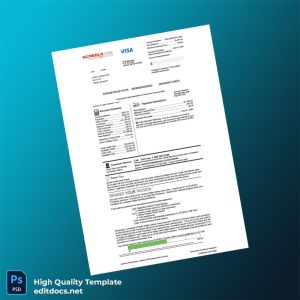 USA First Bankcard Credit Card Statement Template in Word and PDF formats