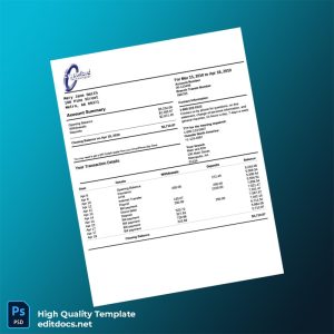 USA Template Bank Statement Template in Word and PDF formats