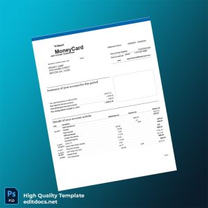 USA Walmart Bank Statement Template in Word and PDF formats