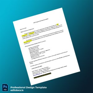 Editable USA XYZ Company Employment Verification Letter Template (Word&PDF) Page Preview - EditDocs