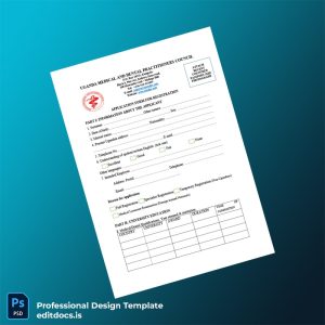 Editable Uganda Medical and Dental Practitioners Council Registration Form Template (Word&PDF) Page Preview - EditDocs