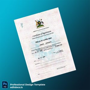 Editable Uganda Ministry of Education Certificate of Registration Template (Word&PDF) Page Preview - EditDocs