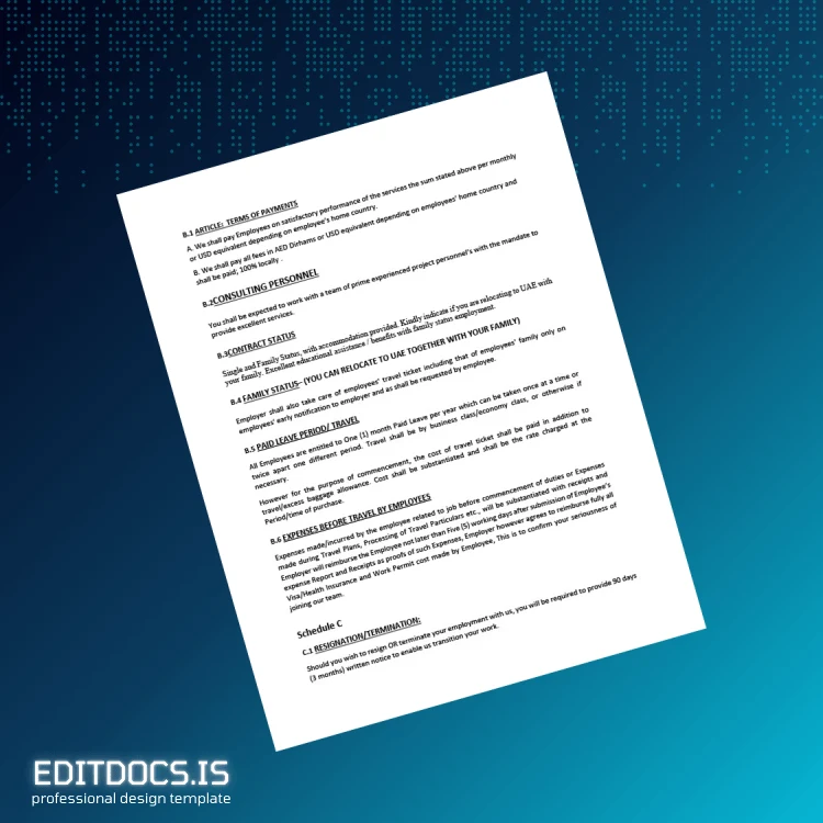 Editable United Arab Emirates Al Qabas Petroleum Company Employment Verification Letter Template in Word and PDF formats page 2 Page Preview - EditDocs