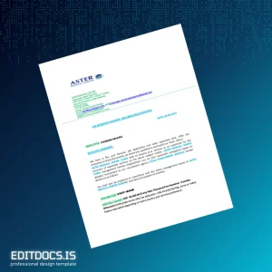 Editable United Arab Emirates Aster Medical Centre Employment Verification Letter Template (Word&PDF) Page Preview - EditDocs