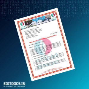 Editable United Arab Emirates ENOC Employment Verification Letter Template (Word&PDF) Page Preview - EditDocs