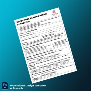 Editable United Kingdom Aberdeen City Council Residential Parking Permit Application Template (Word&PDF) Page Preview - EditDocs