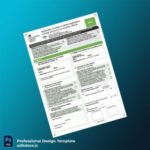 Editable United Kingdom DVLA Vehicle Registration Number Transfer Application Form Template (Word&PDF) Page Preview - EditDocs