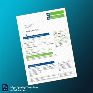 United Kingdom Southern Electric Editable Electricity Bill Template in Word and PDF formats
