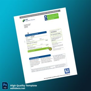 United Kingdom uSwitch Editable Electricity Bill Template in Word and PDF formats