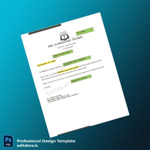 Editable United States ABC Elementary School Employment Verification Letter Template (Word&PDF) Page Preview - EditDocs