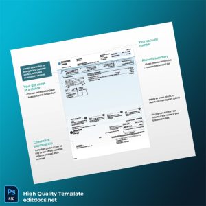 United States CenterPoint Energy Editable Gas Bill Template in Word and PDF formats