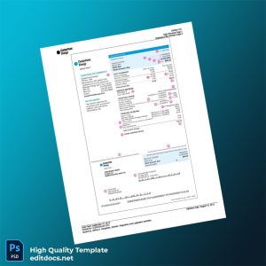 United States CenterPoint Energy Editable Utility Bill Template in Word and PDF formats