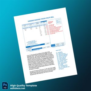 United States City Of Augusta KS Editable Electricity Bill Template in Word and PDF formats