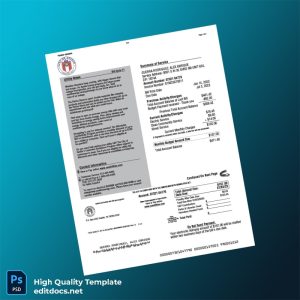 United States City Of Austin Editable Utility Bill Template in Word and PDF formats