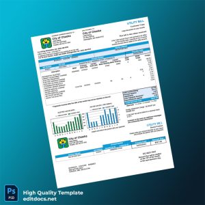 United States City Of Chaska Editable Utility Bill Template in Word and PDF formats