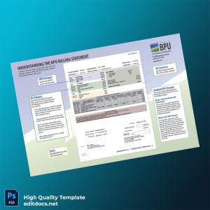 United States City Of Kansas City MO Editable Bank Statement Template in Word and PDF formats