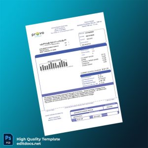 United States City Of West Jordan Editable Utility Bill Template in Word and PDF formats