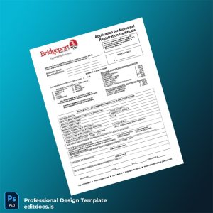 Editable United States City of Bridgeport Municipal Registration Certificate Template (Word&PDF) Page Preview - EditDocs
