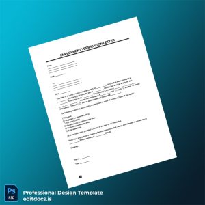 Editable United States Company Employment Verification Letter Template (Word&PDF) Page Preview - EditDocs