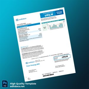 United States Con Edison Editable Electricity Bill Template in Word and PDF formats