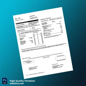 United States Dominion Energy Virginia Editable Electricity Bill Template in Word and PDF formats