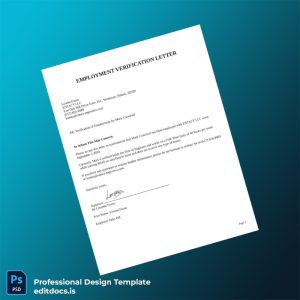 Editable United States ENTACT LLC Employment Verification Letter Template (Word&PDF) Page Preview - EditDocs