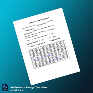 Editable United States Employer Employment Verification Letter Template (Word&PDF) Page Preview - EditDocs