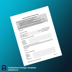 Editable United States Exostar LLC Employment Verification Letter Template (Word&PDF) Page Preview - EditDocs