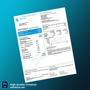 United States FPL Editable Electricity Bill Template in Word and PDF formats