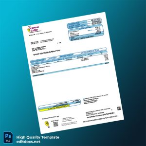 United States Grayson-Collin Electric Cooperative Editable Electricity Bill Template in Word and PDF formats